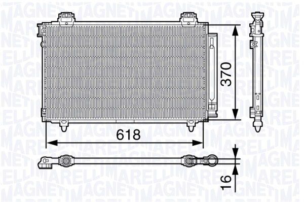 MAGNETI MARELLI Kondensators, Gaisa kond. sistēma 350203679000